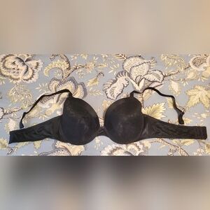 Frederick's of Hollywood Black Satin Bra